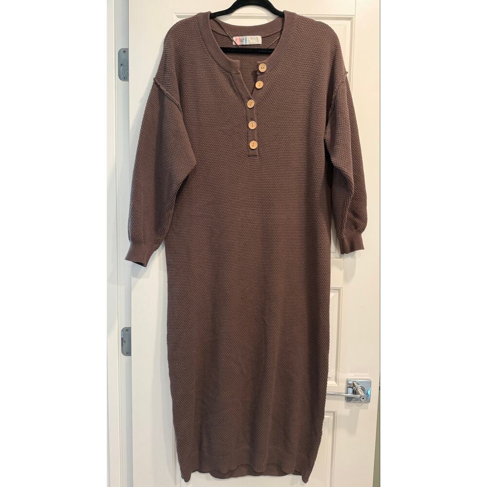 Free People Beach Hailee Sweater Midi Dress Size Small Lougewear Vacation‎ Cover